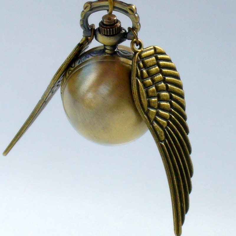 LEGENDARY FLYING Golden Snitch WATCH necklace