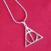 Harry Potter Deathly Hallows necklace pendant charm silver L