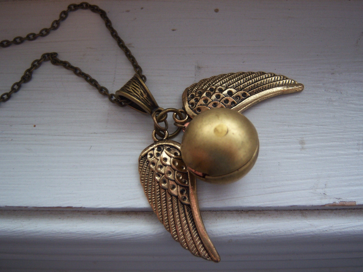 Harry Potter Necklace - Golden Snitch - Steampunk - Free Gift Purchase