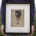 HALLOWEEN  Boy in the Bear Mask graphic art GICLEE print Custom FRAMED 13.5 x 15.5 signed