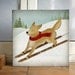 GOLDEN RETRIEVER Ski Dog 16x16x1.5 inch Gallery Wrapped CANVAS Wall Art
