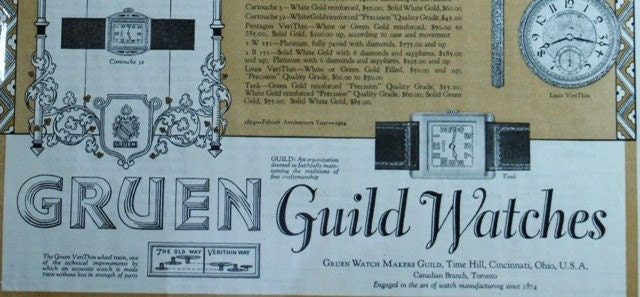 Gruen Guild Watches