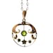 Art Nouveau Peridot 9ct Rose Gold Antique Pendant Chain Green Necklace English Late Victorian Edwardian 1900 Bridal Bridesmaid