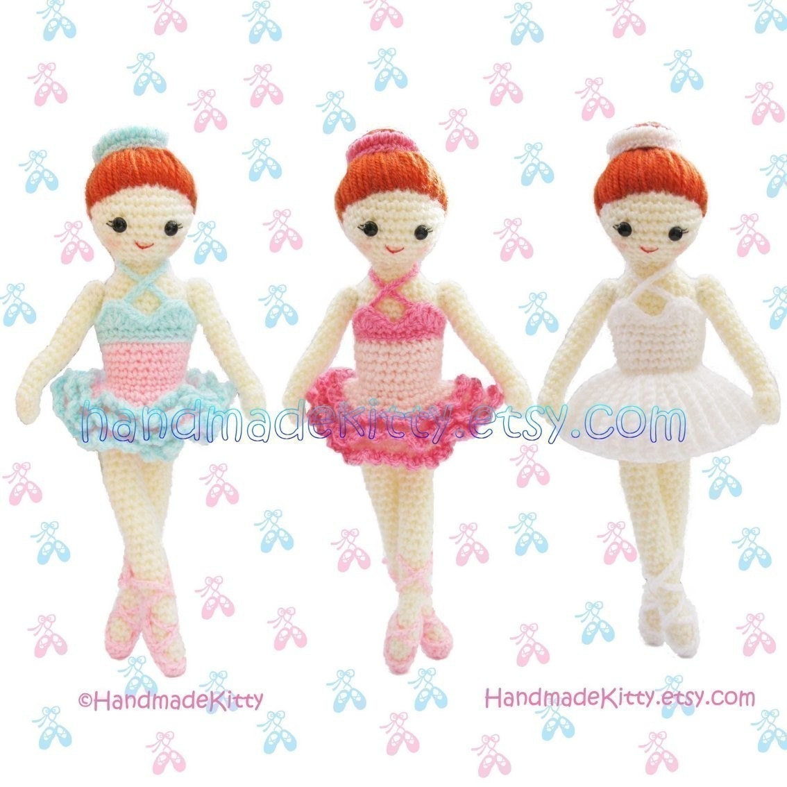 Dress up Ballerina Girl Amigurumi PDF Crochet Pattern
