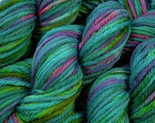 Bulky Weight Superwash Merino Wool Yarn - Aegean Multi - Hand Dyed Yarn, Knitting Craft Supplies