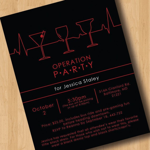 Operation Party - Bachelorette Party Invitation - Digital Design Il_170x135