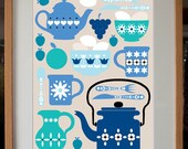 Retro Kitchen Design Art Print