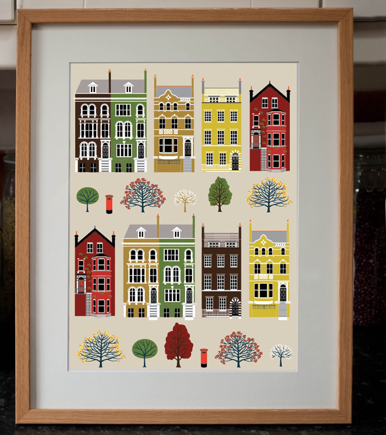 London Row Houses Art Print