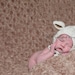 Lamb Bonnet Crochet Baby Hat - Gender Neutral - Crochet Photography Prop - Size Newborn