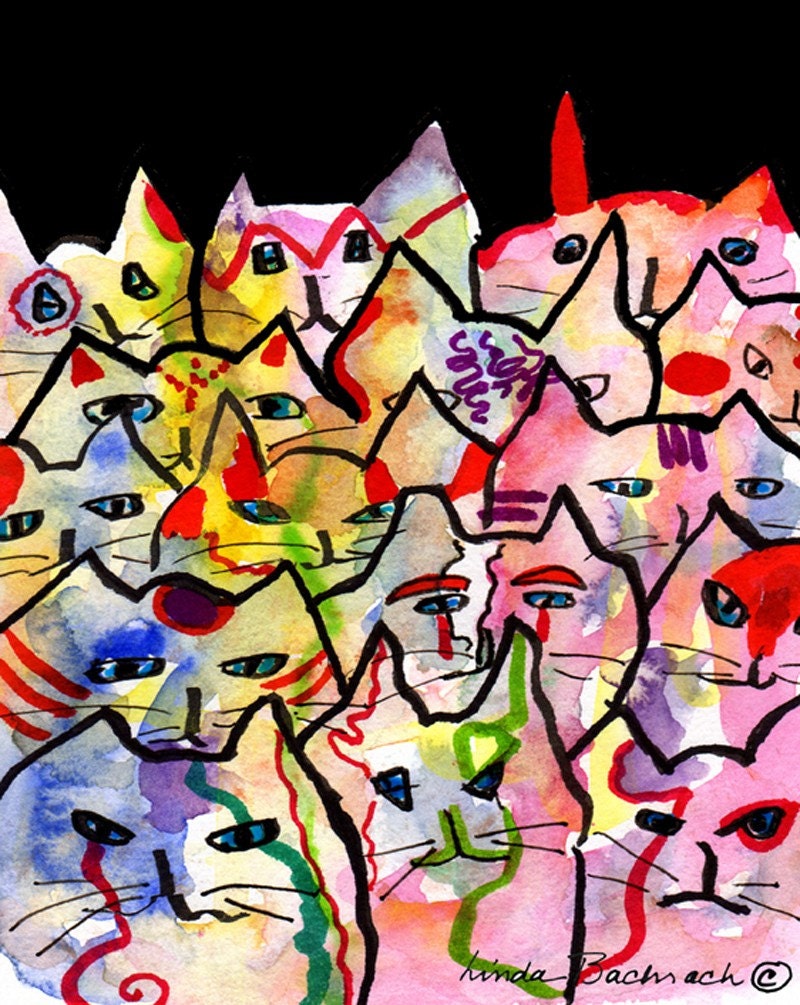 Cat Art - Honolulu Nightlife