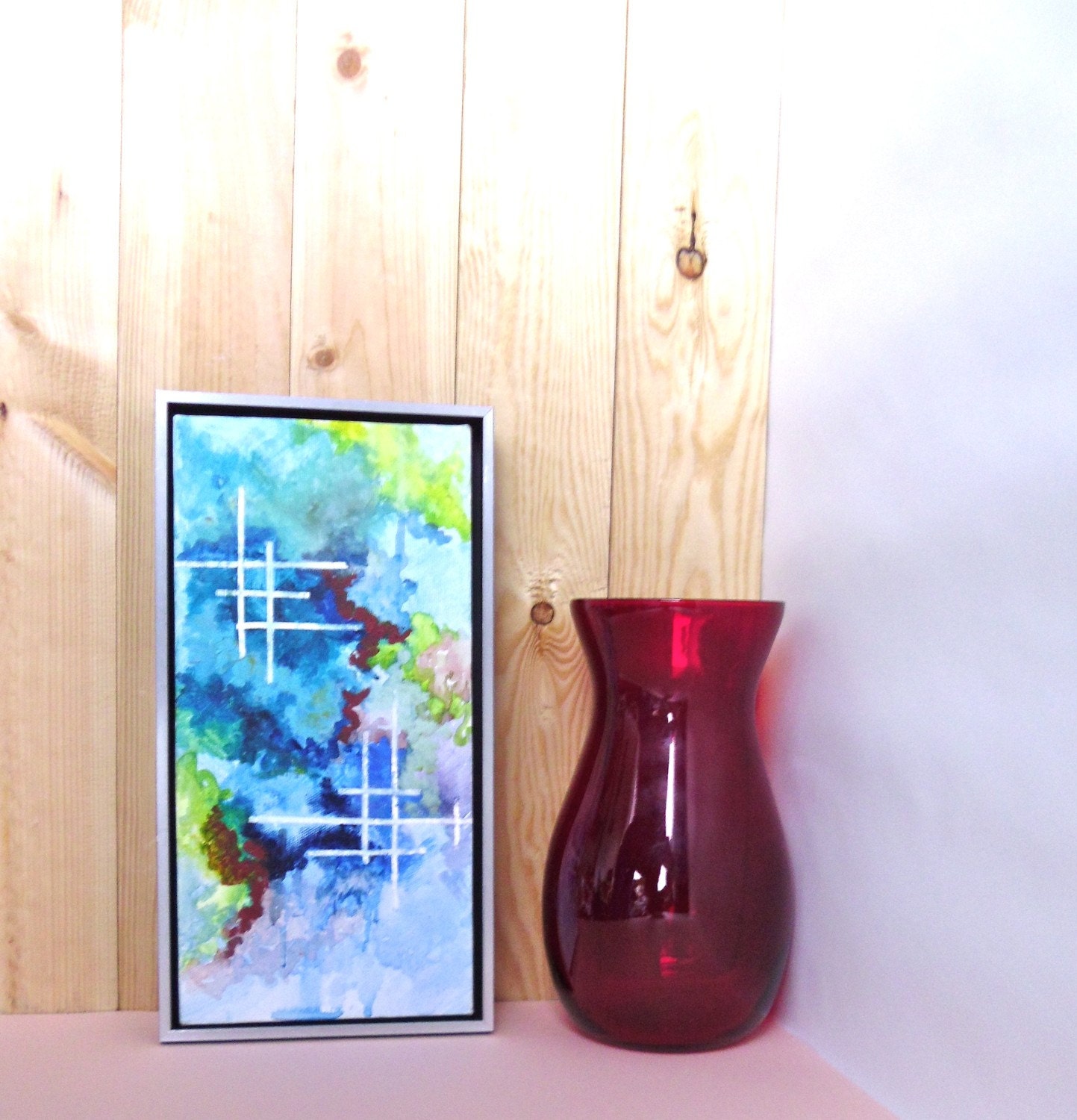 ORIGINAL Contemporary Oil Painting. Framed, Ready to Hang. Original Artwork by Amanda Marie Studios