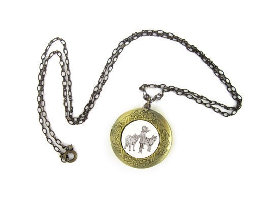 Necklace- Girl and Wolves Locket