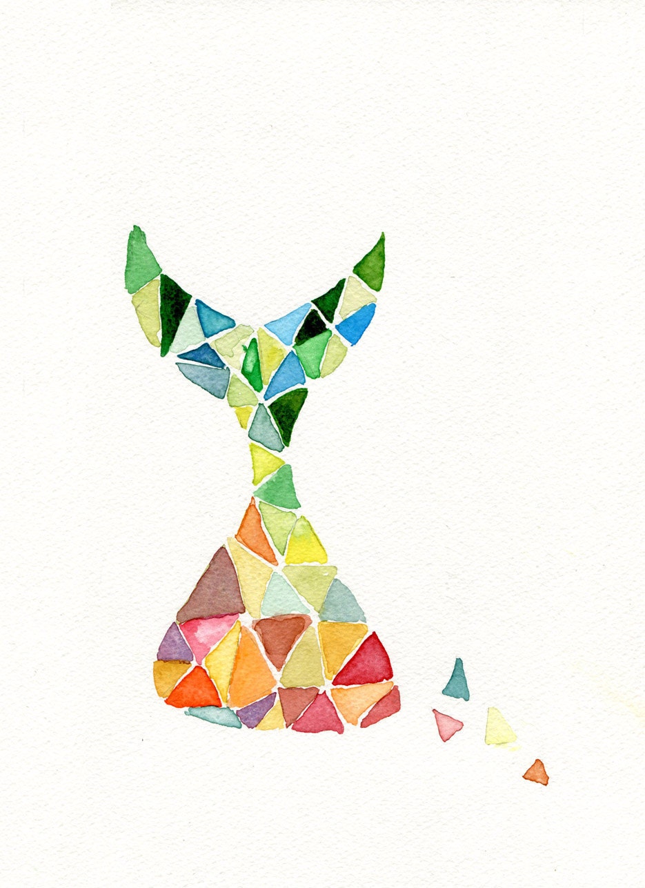 Art print, Time is Running,  abstract geometric art,  colorful, Modern, limited edition. contemporary art, triangles, digital art print