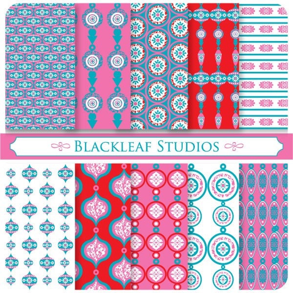 Festive Digital Paper for Scrapbooking, Cards, Invites, Photographers Marketing Kits Tools, Crafts Il_170x135