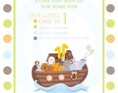 Noahs Ark Invitation DIY Printable for Baby Shower, Birth Announcement or Birthday Party - party invites, thank you card, rsvp card