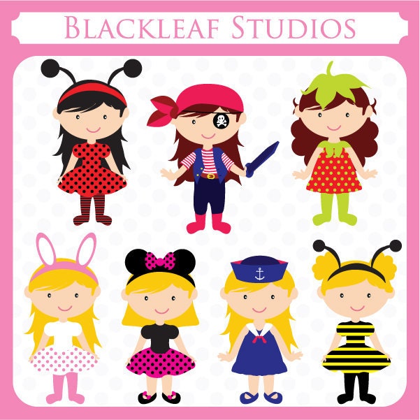 Costume Party - fancy dress theme, dress up party, theme costume, clipart, graphics, sale, baby clip art - Personal and Commercial Use Il_170x135