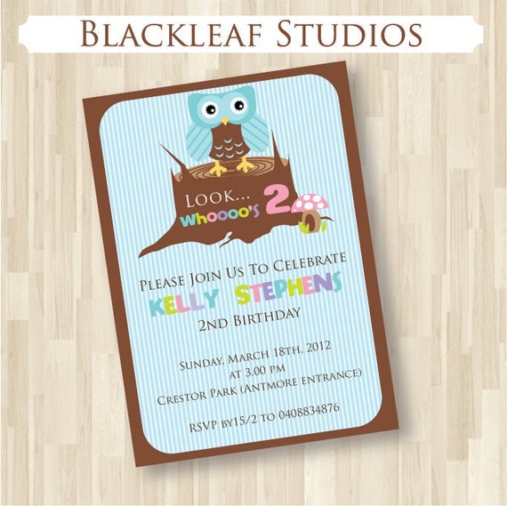 Cute Baby Owl Customised Invitation DIY Printable for Baby Shower or Birthday Party 5x7 Card Il_570xn