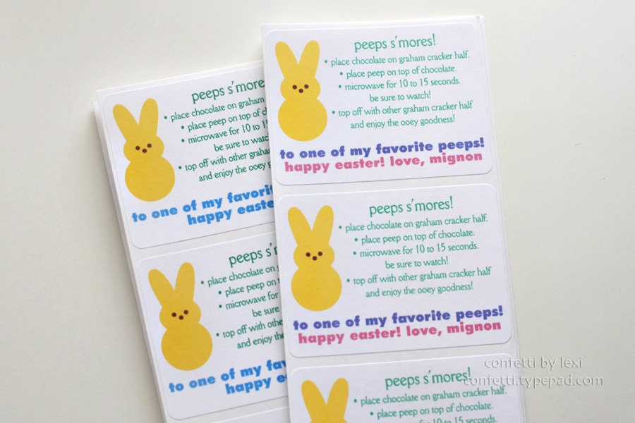 peeps s'mores stickers