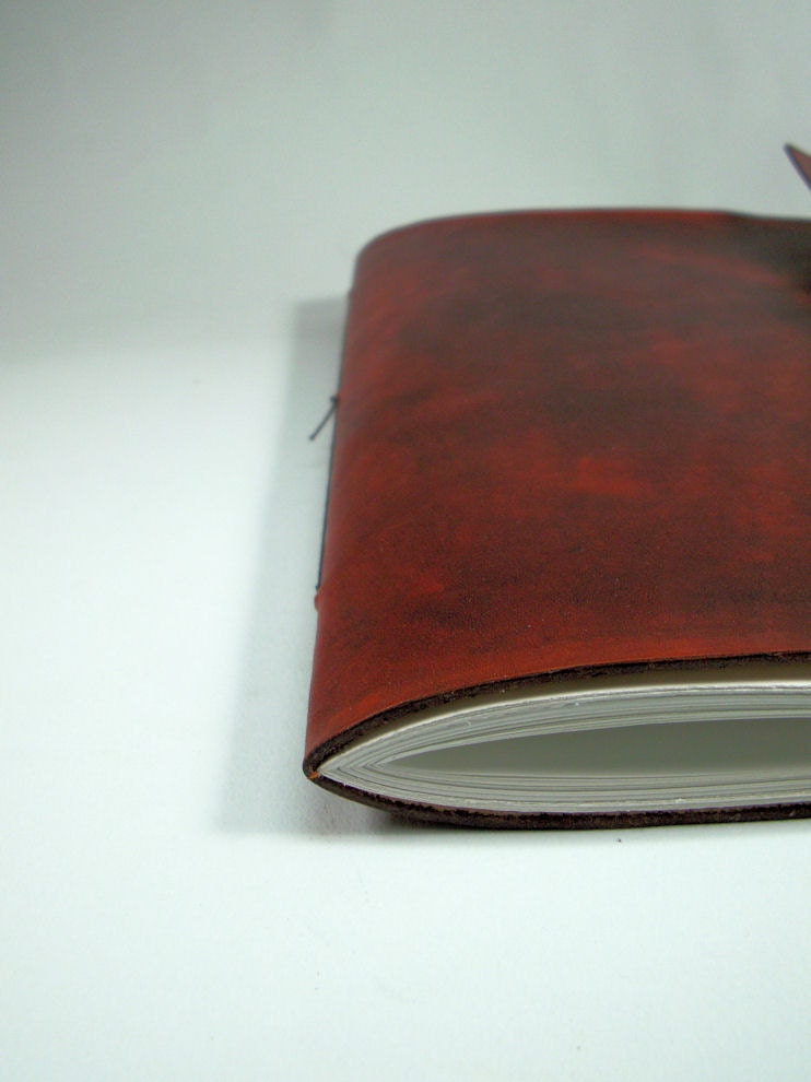 Oversized Leather Journal, Softcover Plain Leather Notebook