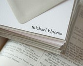 Personalized Letterpress Stationery "MICHAEL"