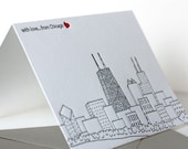 Chicago Skyline - Single Letterpress Card