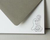 Letterpress Stationery "VINTAGE PHONE I"