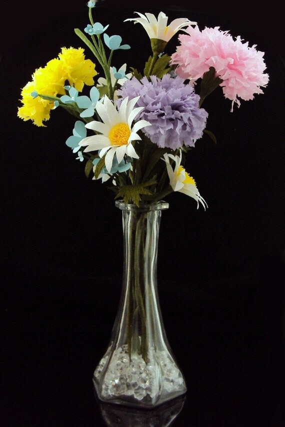 carnation - paper flowers for wedding, gift, or home decor