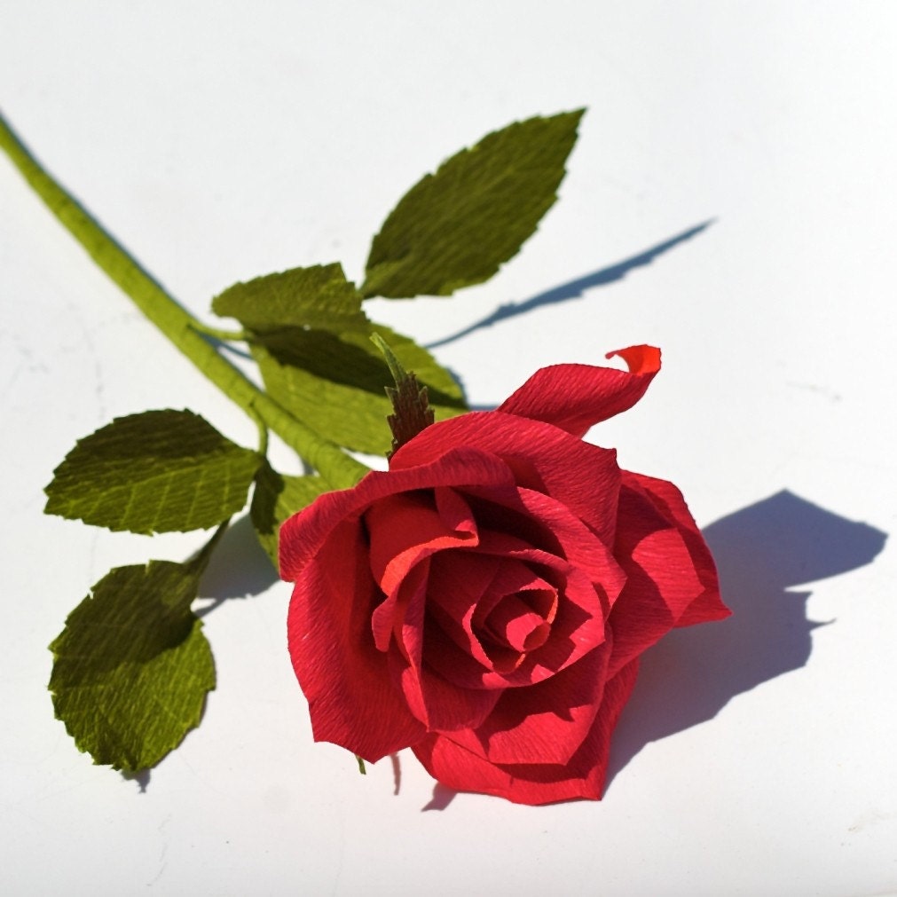 dozen (12) paper roses in your choice of color - paper flowers perfect for gifts, weddings, or decor