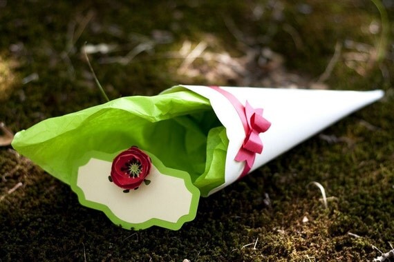 oriental poppy -  paper flower for wedding, gift, or home decor