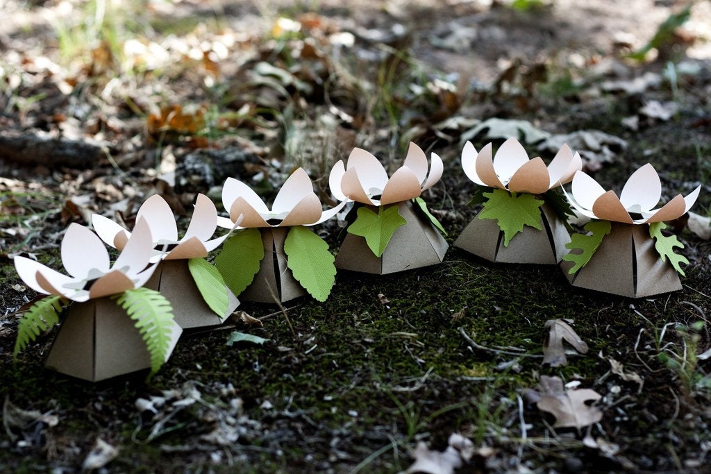 BIRCH LEAF add-on for our DIY favor boxes - 10-count