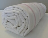 Turkish Bath Towel...PESHTEMAL(110) WHITE-PINK