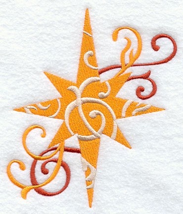 FILIGREE STAR - Machine Embroidery Quilt Block (AzEB)