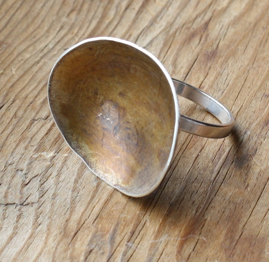 Oxidized Organic Silver Ring