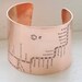 Chicago Subway CTA Map Copper Cuff Bracelet - Brown Line
