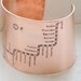 Chicago Subway CTA Map Copper Cuff Bracelet - Brown Line