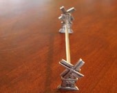 Vintage Silverplate Dutch Windmill  Knife Rest.  Circa 1930s