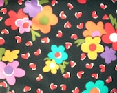 Bold colors on black background (Robert Kaufman Delmar Print)