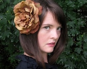 The Tawny -  A Chestnut Colored Flower Fascinator