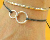 Sterling silver  bracelet-square beads