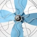 Refurbished Vintage Robbins & Myers Blue Oscillating Electric Fan