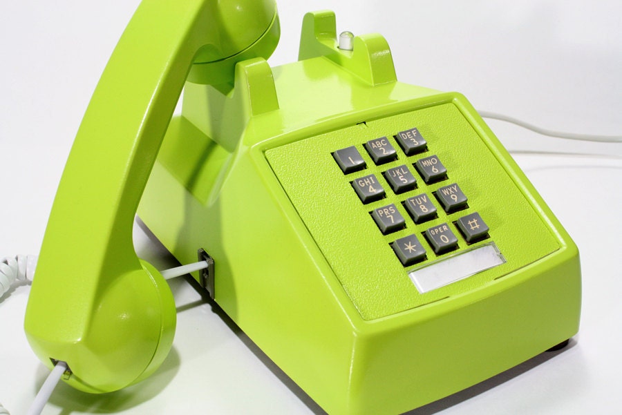 Refurbished Green Pactel Push Button Phone