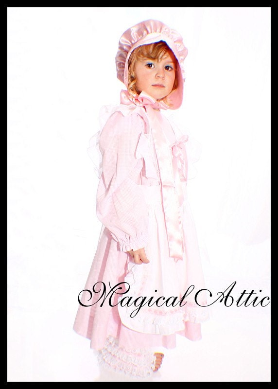 Custom Boutique Halloween LITTLE BO PEEP Girl Size Costume Set in Pink