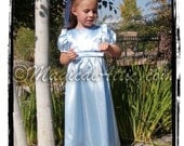 Custom Boutique WENDY Darling of Peter Pan Girl Size Costume Blue Dress