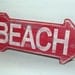 Beach Sign Nautical Coastal Decor Distressed Shabby Chic Nursery Decor Custom Colors Available
