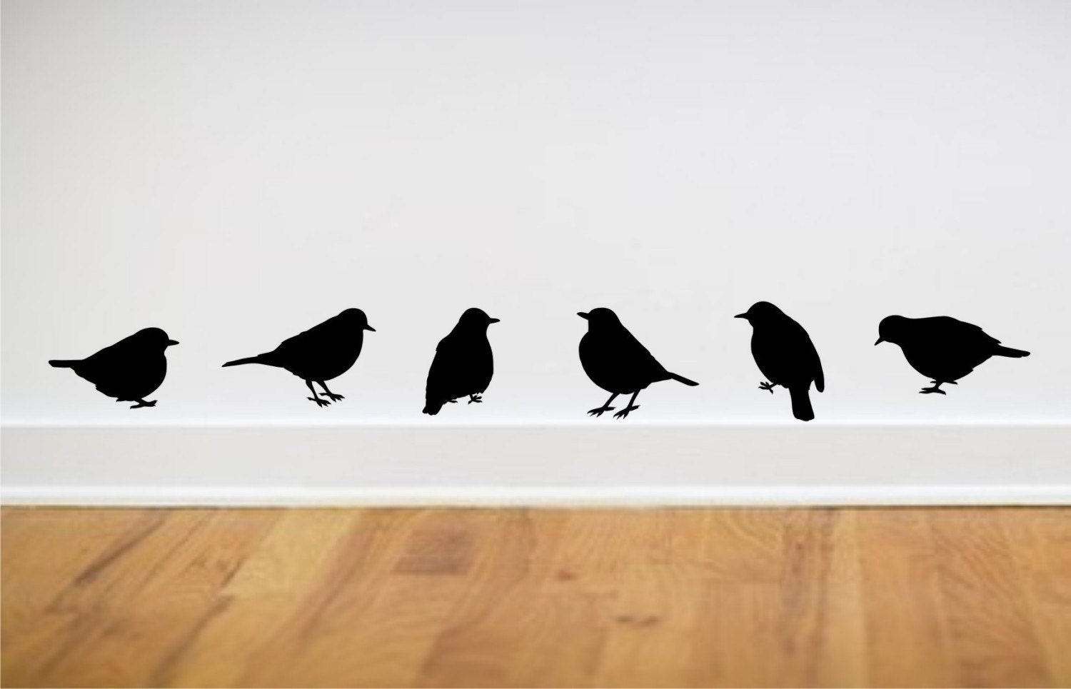 Birds wall decal Set of 6