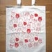 SALE: Cat Tote Bag - red
