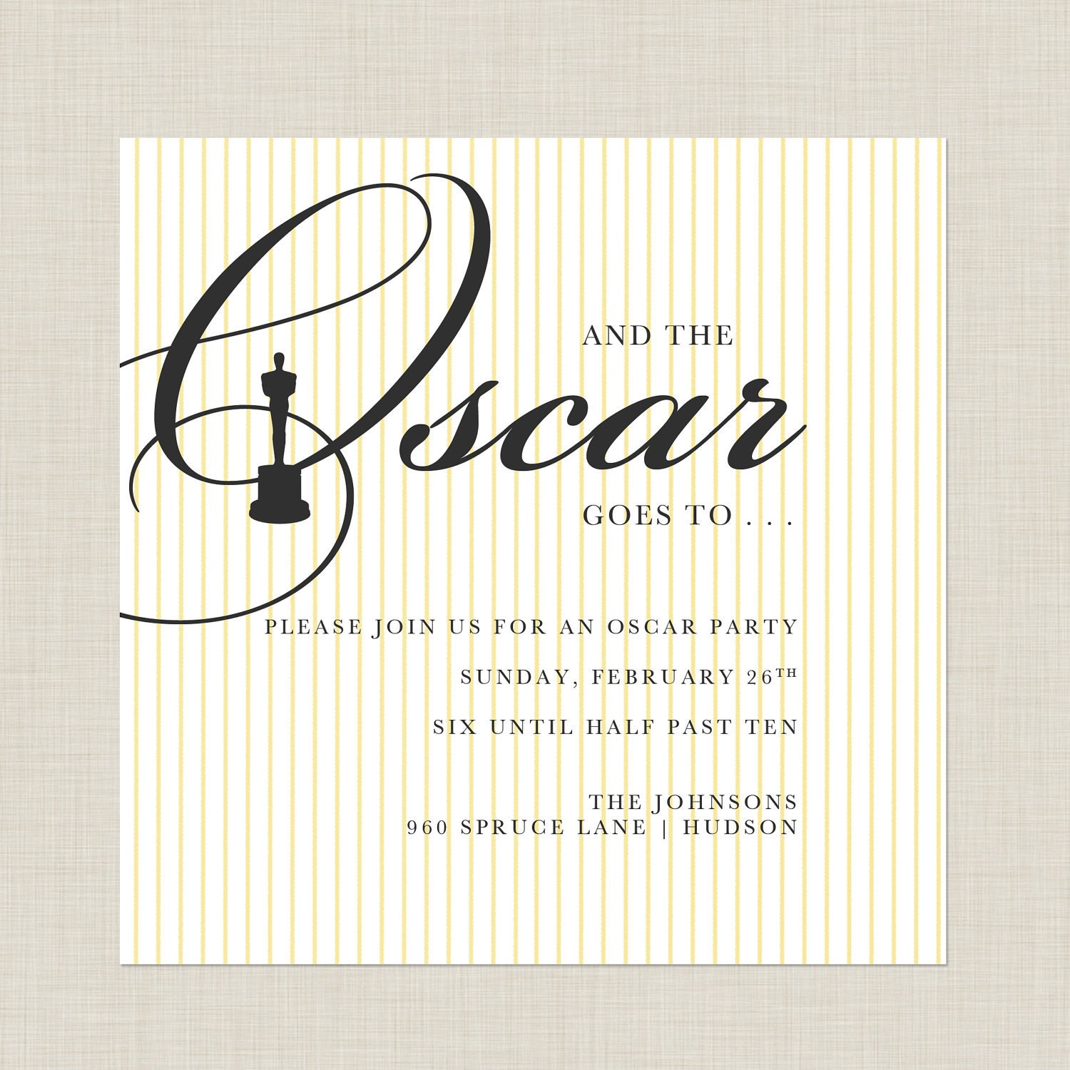 Oscar Party Invite