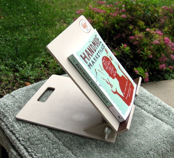 iPad and Book...Adjustable Holder For Your Lap, Bed, Desk, etc.