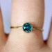 Blue Diamond In 14K Gold Ring - Ready To Ship