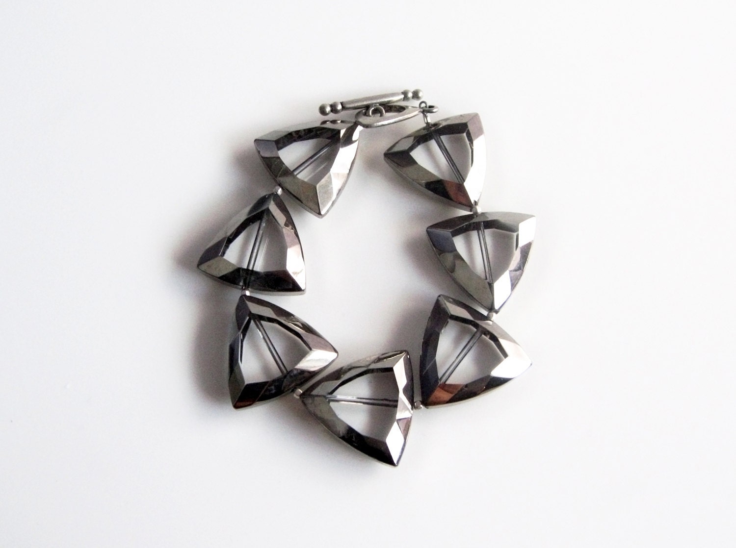 Vintage Glass Triangle Bracelet